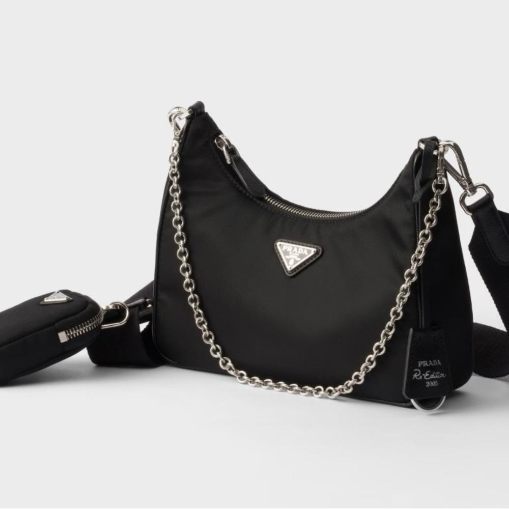 Prada Reedition 2005 Black Nylon Shoulder Crossbody Bag